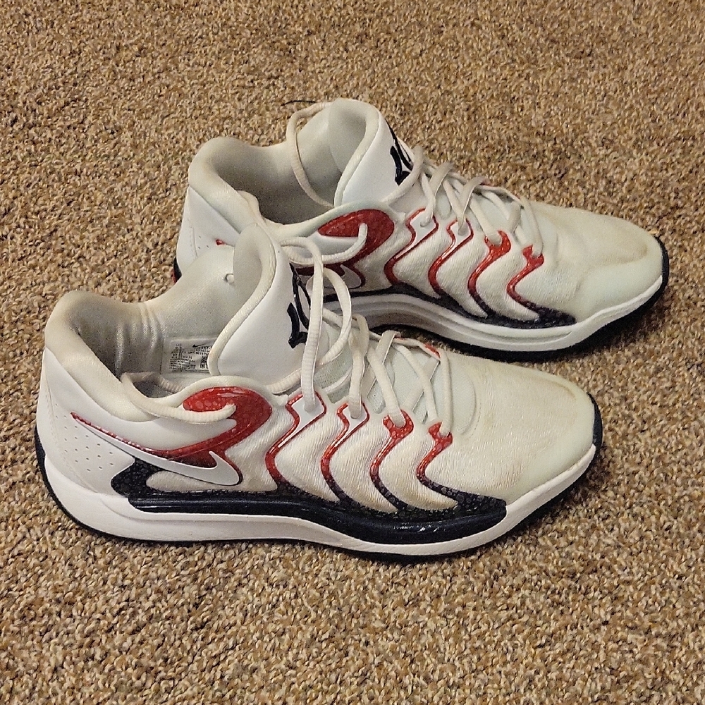 Nike BASKETBALL White Sneakers with Red Details